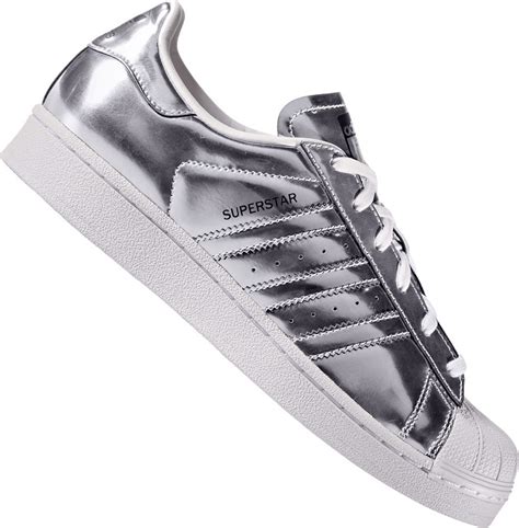 adidas superstar sneaker weiß silber|adidas superstar silver metallic.